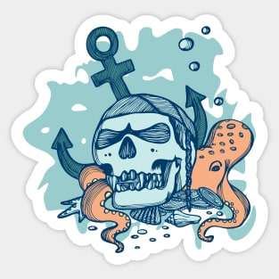 Pirate Skull Sticker